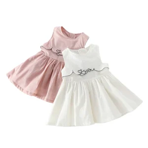 Organic Cotton Kids Dresses Children Clothes Custom Kids Skirts Oem Girls Dresses 100% Cotton Kids Girl Dress Girl's Clothing