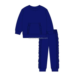 Cotton Baby and Children Sweatshirt Sports 2 Pcs Custom logo Baby Clothing Sets for Newborn Baby Girls and Boys