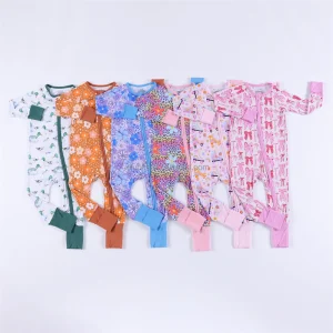 Baby Bamboo Zipper Romper Bodysuit Bamboo Clothes for Baby Bamboo Baby Outdoor Clothes Long Sleeve Full Summer Knitted Unisex