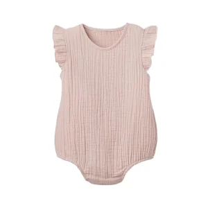 Organic Cotton Baby Bodysuit Custom Baby Romper Summer Eco-friendly Baby Girl Jumpsuit Newborn Onesie Sleepsuit Infant Clothes