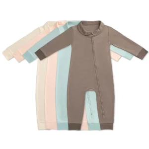 100% Organic Pima Cotton Sleeper Infant Clothes Baby Romper Custom Baby Footless Pajamas Newborn Onesie Zip Baby Sleepsuit