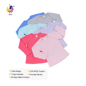 Girls Sports Quick-Dry Top Slim-Fit Long Sleeve New Sports Fabric Moisture-Wicking Soft Smooth Customizable Children's Clothing