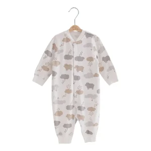 Organic Bamboo Romper Sustainable Infant One Piece Wholesale Newborn Sleepsuit Customize Infant Sleepsuit Baby Clothes