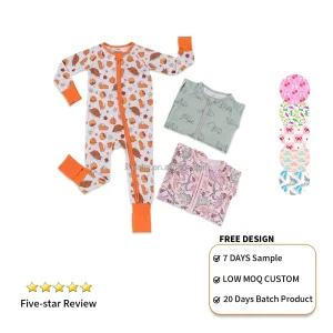 Personalized Baby Romper Gift Set Bamboo Fiber Newborn Unisex Heat Transfer Print Safe Clothing