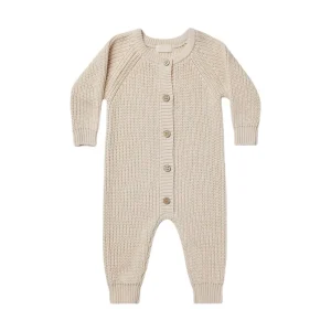 Button Baby Sweater Rompers Natural Baby Clothes Waffle Long Sleeve Baby Jumpsuit Organic Cotton Newborn Knit Rib Romper Infant