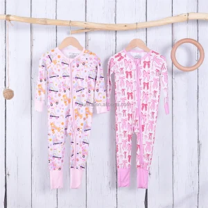 Hot Sale New Arrival Bamboo Fabric Breathable Beautiful Patterns Summer Season Rompers for Babies Baby Rompers