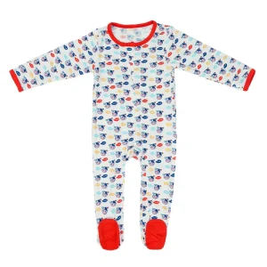 Orgnaic Bamboo Magnet Baby onesies Baby Rompers Footie Custom Print Sleepsuit Eco Friendly Sleepsuit Baby Bamboo Pajamas Newborn