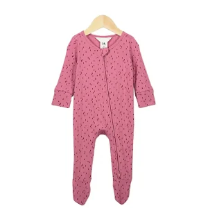 Organic Bamboo Baby Rompers Custom Baby Two Way Zipper Onesie Baby Footed Sleeper Sustainable Zip Newborn Sleep Suit