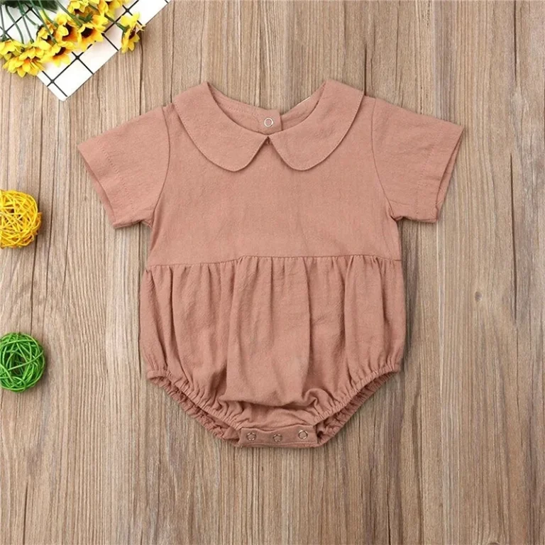 Rompers White Plain Baby Ready to Ship Supporting Fast Lead-Time Guaranteed (Low MOQ)