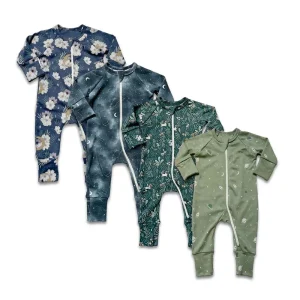 Organic Baby Rompers Bamboo Baby Zipper Sleeper Newborn Sleepsuit Bamboo Cotton Baby Zipsuit Newborn Clothes Infant Sleepwear