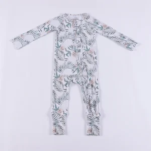 Newborn Romper Eco-Friendly Bamboo Fiber Baby Clothes Casual Romper with Zipper