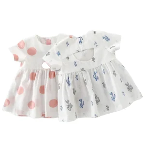 Dresses for Baby Girls Toddler Dress Organic Kids Clothes Girls Skirt Print Organic Cotton Baby Girl Dress Fashion Child