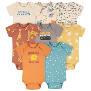 Organic Cotton Baby Bodysuit Baby Sleepwear Short Sleeve Newborn Onesie Custom Baby Clothes Sustainable Newborn Sleepsuit