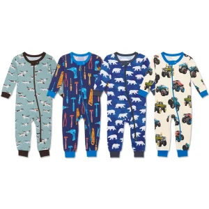 Organic Baby Boys Bamboo Sleeper Baby Rompers Newborn Onesie Custom Baby Pajamas Newborn Sleepsuit Sustainable Infant Clothes