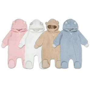 Baby Teddy Romper Custom Plain Jumpsuit Sleep Suit Baby Sleepwear Infant Sleeper Custom Newborn Onesie Baby Clothes