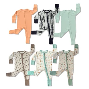 Organic Baby Zippered Romper Modal Modal Baby Pajamas Custom Onsies for Infants Newborn Sleep Suit Two Way Zip Baby Clothes