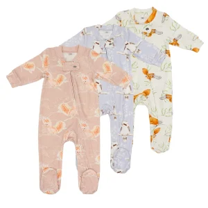 Bamboo Cotton Baby Footie Baby Romper Eco Friendly Newborn Sleepwear Onesie Sustainable Custom Print Sleepsuit Baby Clothes