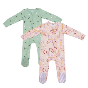 Custom Print Organic Baby Romper Bamboo Zipper Pajamas Baby Sleeping Onesie Newborn Sleepsuit Baby Clothes Infant Sleepwear