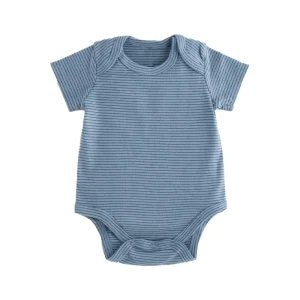 Custom Organic Short-Sleeve Baby Romper  Bodysuits Cotton Baby Onesie  Sleep Wear for Baby Jumpsuit Sleepwear Newborn Clothes