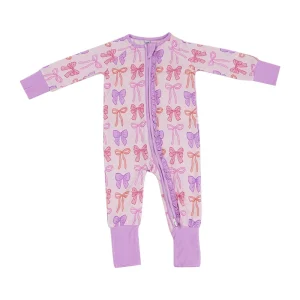 Organic Bamboo Romper Baby Jumpsuit Bamboo Zipper Pajamas Custom Baby Onesie Sustaianble Baby Clothes Newborn Bamboo Viscose