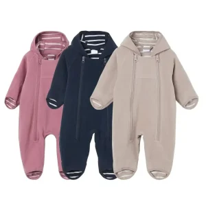 Organic Cotton Baby Fleece Onesie Rompers Baby Jumpsuit Custom Newborn Clothes Baby Sleepsuit Zip Sustainable Infant Sleepwear