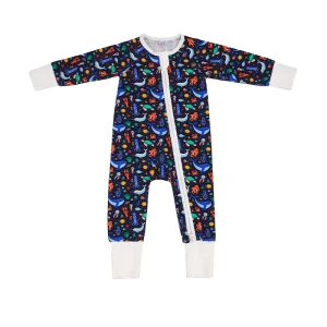 Organic Baby Romper Bamboo Eco Friendly Newborn Sleep Suit Customize Baby Onesie Wholesale Baby Clothes Infant Sleeper Zipper