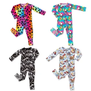 Organic Bamboo Baby Romper Baby Pajamas Newborn Zip Romper Baby Onesie Custom Print Newborn Suit Jumpsuit Custom Baby Clothes