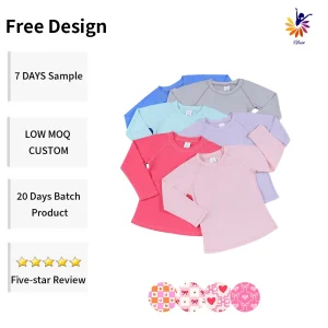 Girls Sports Quick-Dry Top Slim-Fit Long Sleeve New Sports Fabric Moisture-Wicking Soft Smooth Customizable Children's Clothing