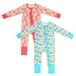 Organic Bamboo Baby Romper Two Way Zip Sleepsuit Baby Pajamas Newborn Onesie Custom Zip Sleep Suit Jersey Infant Clothes