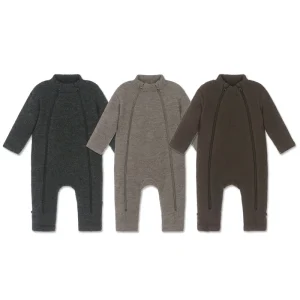 Organic Merino Wool Fleece Double-Zip Romper Custom Baby Jumpsuit Newborn Sleep Suits Winter Baby Onesie Sleepwear Baby Clothes