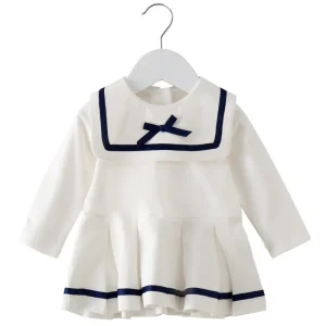 Organic Fashion Plain Dyed Little Girls Dresses Kids Clothes Girls Dresses Dress Child Cotton Children's Wear Kids Clothing
