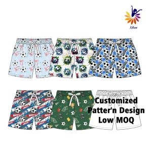 Youth Football Training Shorts Boys Soccer Team Uniform Custom Print Drawstring Quick Dry Athletic Shorts Kids Sports Wear