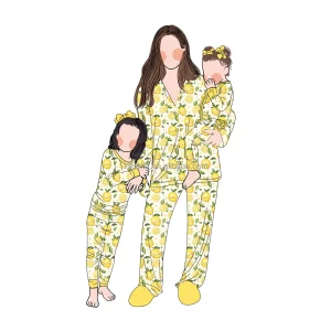 Factory Directly Sale High Quality 3pcs Bamboo Family Matching Set Family Pajamas Sleepwear Parent-Child Clothing Set