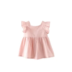 Organic Cotton Dress for Baby Girl Summer Soft Baby Girl Dress Sleeveless Infant Wear Baby Clothes Newborn Dresses
