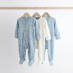 Organic Cotton Baby Sleepsuit Baby Romper Footie Custom Print Baby Two Way Zipper Onesie Infant Sleepwear  Newborn Clothing